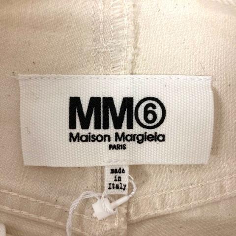 【中古】未使用品 エムエムシックス メゾンマルジェラ MM6 S62LB0078 コーティングパンツ デニム ボタンフライ 36 アイボリー レディース 未使用品 エムエムシックス メゾンマルジェラ MM6 Maison Margiela
