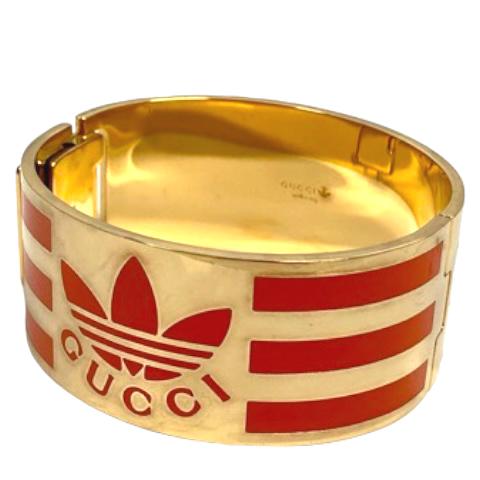 未使用品 グッチ GUCCI ×アディダス adidas カフ ブレスレット 