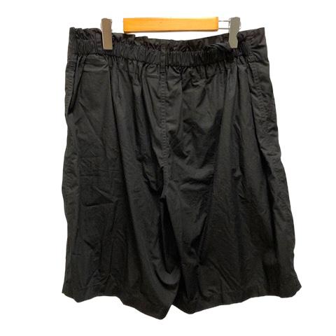 【中古】未使用品 モンクレール MONCLER 22SS ワイドショートパンツ ハーフパンツ ボトムス コットン タック 46 黒 ブラック メンズ MONCLER（モンクレール） 未使用品 MONCLER 22SS ワイドショートパンツ