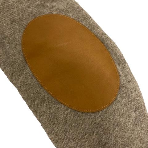 INSCRIRE カシミヤ混 ハーフジップロングニット エルボーパッチ INSCRIRE カシミヤ混 ハーフジップロングニット エルボーパッチ