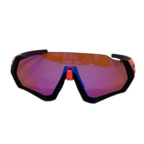 【中古】オークリー フライトジャケット サングラス OO9401-0437 レッドライン スポーツ マットブラック ネオンオレンジ メンズ オークリー フライトジャケット サングラス アイウェア OO9401-0437