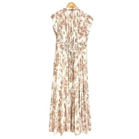 新品スナイデル　snidel プリーツプリントワンピース　花柄　ホワイト　S セール】【00サイズあり】プリーツプリントワンピース