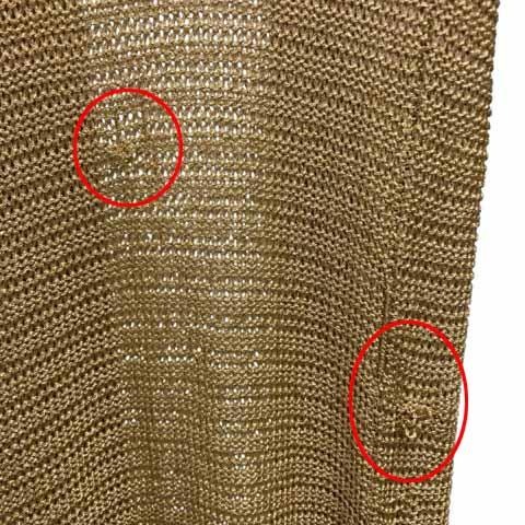 マテリアミラノ MATERIA MILANO ロングカーディガン 長袖 無地 ラメ 38  