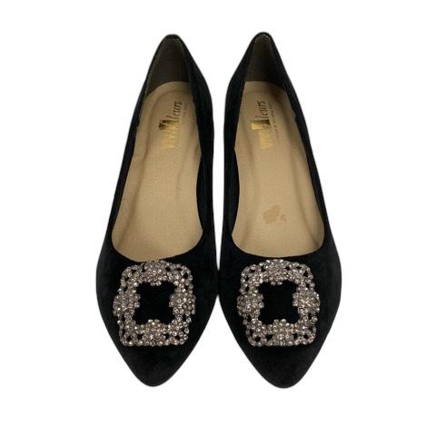 未使用級☆VIVAIA Anna ニットパンプス ポインテッドトゥ 黒 24cm ヴィヴィフルール Vivi fleurs パンプス ポインテッドトゥ ビジュー