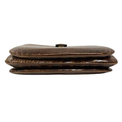 ティツィアーノ TIZIANO ハンドバッグ クロコダイル スクエア ゴールド