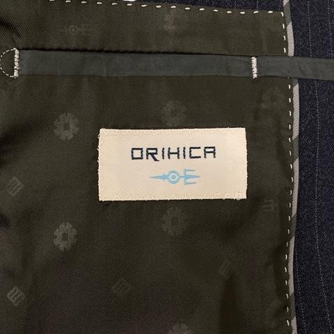 【極美品】オリヒカ　ORIHICA スーツ　ストライプ　3ピース Lサイズ ORIHICA オリヒカ シャドーストライプフォーマルスーツ ネイビー