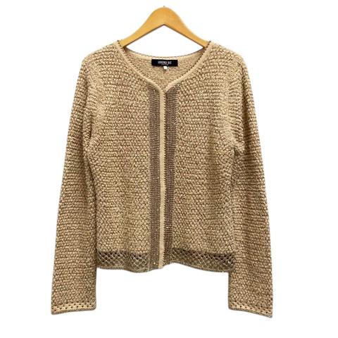 ヒロコビス HIROKO BIS カーディガン Vネック スパンコール コットン混 