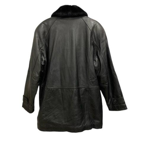 ハラジュクマザーラムレザーテーラードジャケット L 黒ブラック