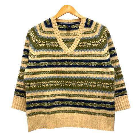 GAP（ギャップ） ニット セーター Vネック ウール ノルディック柄 長袖 