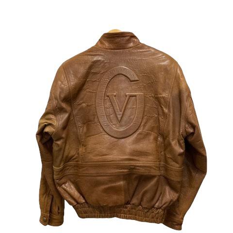 う*認様 GIANNI VALENTINO 本革　レザー　ジャケット　Mサイズ ジャンニバレンチノ 本革 レザージャケット M 羊革 90s ヴィンテージ
