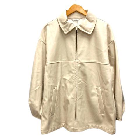 未使用品 ルララ LULALA ジャケット ブルゾン フェイクレザー 無地