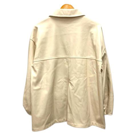 未使用品 ルララ LULALA ジャケット ブルゾン フェイクレザー 無地