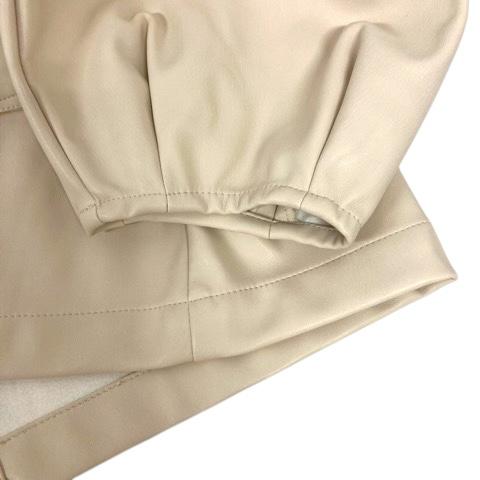 未使用品 ルララ LULALA ジャケット ブルゾン フェイクレザー 無地