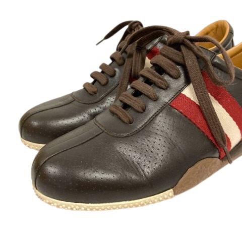 Bally（バリー） スニーカーシューズ レザー ライン EU36.5 US6 茶 