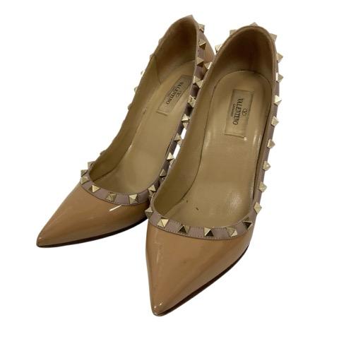 VALENTINO GARAVANI」 フラットパンプス 38 ベージュ レディース  