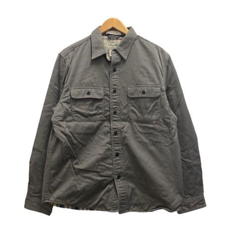 エルエルビーン L.L.BEAN シャツ 長袖 無地 コットン 298385 M グレー 
