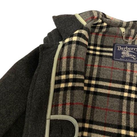【中古】バーバリーズ Burberrys PRORSUM ダッフルコート アウター ウール混 フード ロング丈 長袖 チャコールグレー メンズ バーバリーズ Burberrys PRORSUM ダッフルコート アウター ウール混