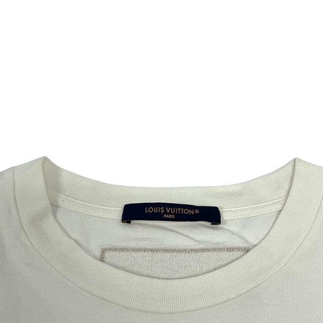 【中古】LOUIS VUITTON 23AW エンブロイダード ビーズ Tシャツ カットソー 半袖 ロゴ M 白 RM232M NPG HPY35W LOUIS VUITTON（ルイ・ヴィトン） LOUIS VUITTON 23AW Tシャツ 半袖