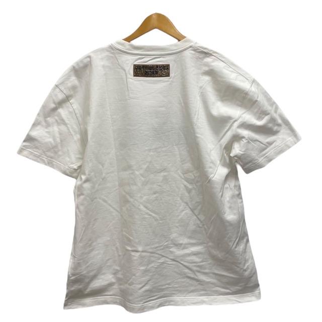 【中古】LOUIS VUITTON 23AW エンブロイダード ビーズ Tシャツ カットソー 半袖 ロゴ M 白 RM232M NPG HPY35W LOUIS VUITTON（ルイ・ヴィトン） LOUIS VUITTON 23AW Tシャツ 半袖