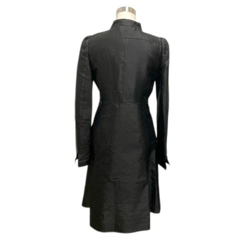 【中古】セリーヌ CELINE コート スタンドカラー シルク 光沢 2 8A67/1954 長袖 36 黒 ブラック レディース CELINE（セリーヌ） コート スタンドカラー シルク 光沢 2 8A67/1954