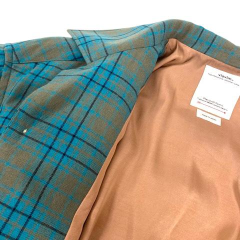 未使用品 ビズビム 0125105013001 25SS KEESEY CHECK DOWN JKT カジー
