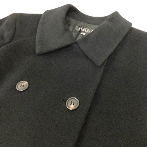 FOXEY フォクシー コート ロングコート カシミヤ シルク ダブル