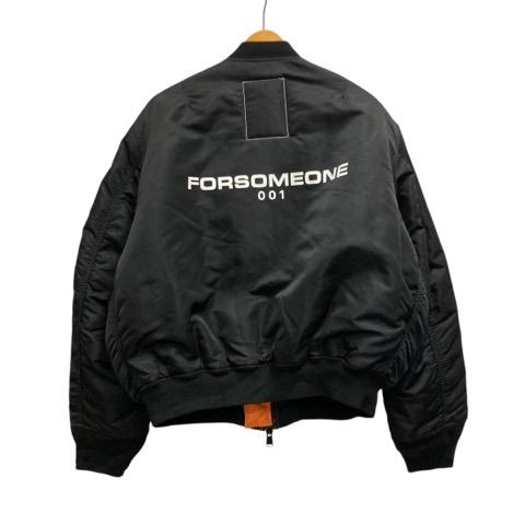 フォーサムワン FORSOMEONE ジャケット MA-1 長袖 ロゴプリント 