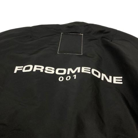 フォーサムワン FORSOMEONE ジャケット MA-1 長袖 ロゴプリント 