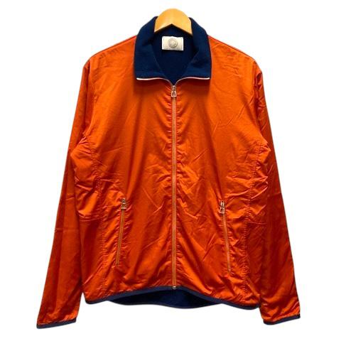 【中古】エルメス HERMES H800166E ウォームアップジャケット ブルゾン ナイロン フリース 長袖 L オレンジ 紺 ネイビー レディース HERMES（エルメス） HERMES H800166E ウォームアップジャケット