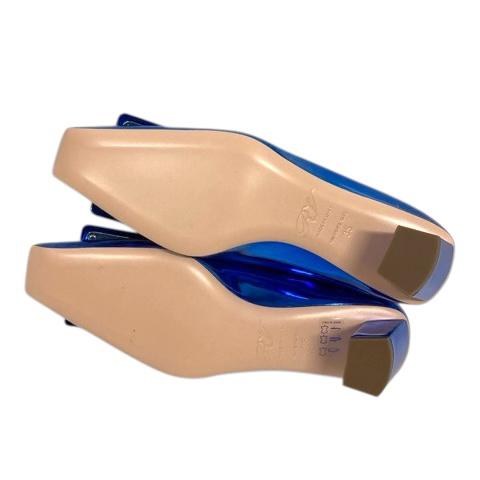 【中古】ロジェヴィヴィエ ROGER VIVIER パンプス シューズ エナメル バックル スクエアトゥ 35 青 ブルー レディース ロジェヴィヴィエ ROGER VIVIER パンプス シューズ エナメル バックル