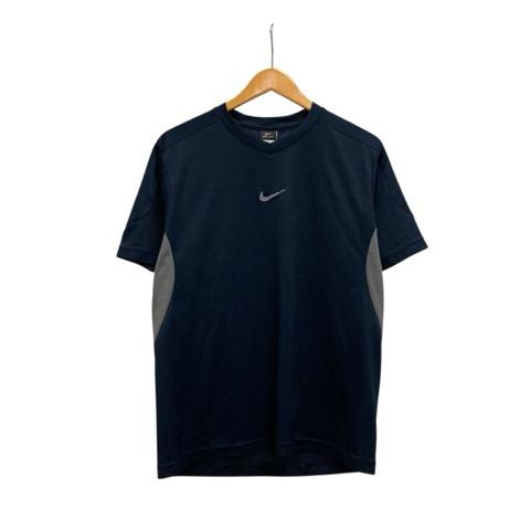 NIKE ナイキ Tシャツ 半袖 Vネック ロゴ刺繍 445589-450 L 紺