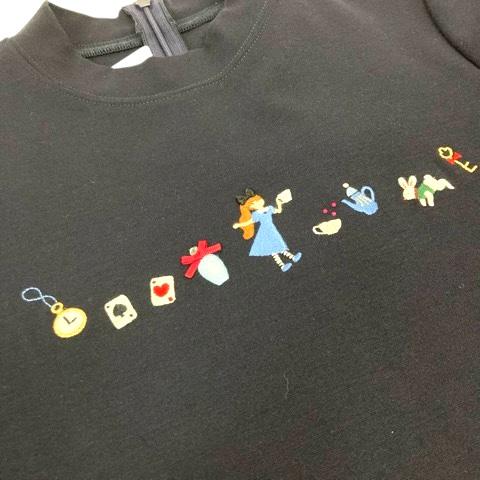 FAMILIA ファミリア ワンピース 160 刺繍 ファミリア Familiar ワンピース フレア ロング丈 切替 刺繍 花