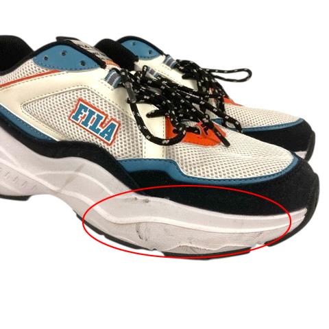 フィラ FILA スニーカー FC2217 厚底 ローカット メッシュ ロゴ 28cm 