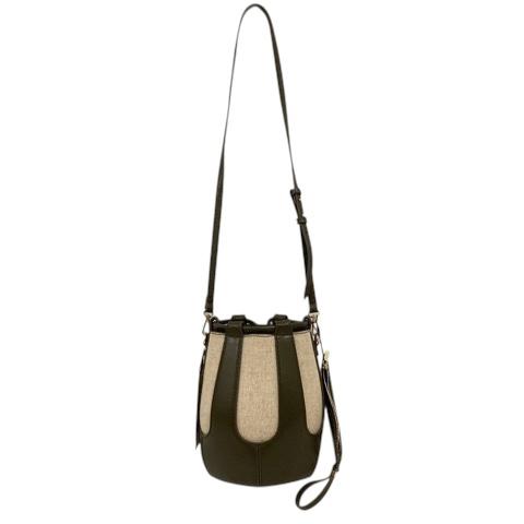 スペイン発送 ZARA キャンバスショルダーバッグ 上品カジュアル キャンバスショルダーバケットバッグ - エクリュ | ZARA Japan