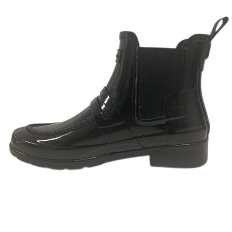 ハンター HUNTER レインブーツ レインシューズ 長靴 ロゴ 22 黒