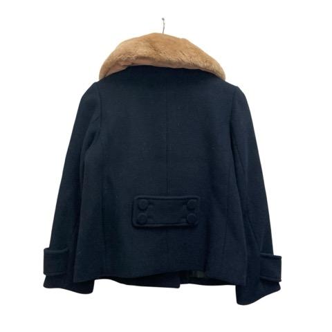 デイシー deicy ジャケット ショートコート 長袖 無地 ファー ウール混 