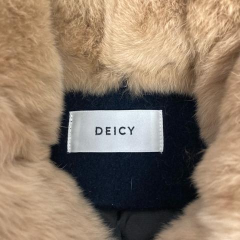 デイシー deicy ジャケット ショートコート 長袖 無地 ファー ウール混 