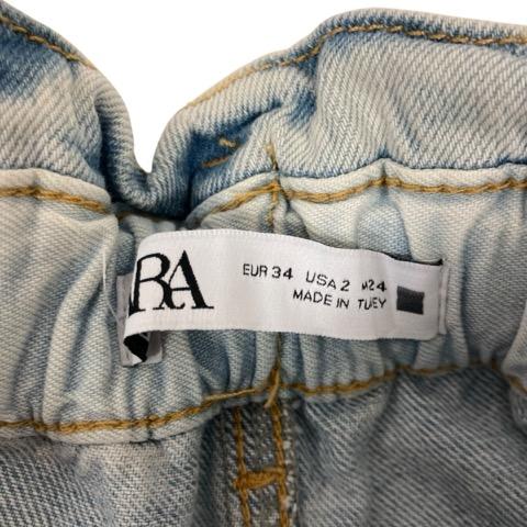 ZARA（ザラ） デニム ジーンズ 無地 ウエストゴム コットン 5862/107