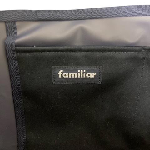 ファミリア Familiar トートバッグ ハンドバッグ リボン コットン 無地