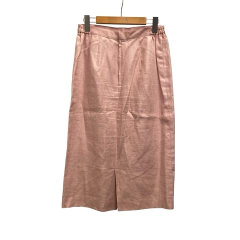 【carven】ロングスカート カルヴェン CARVEN タイトスカート ひざ丈 無地 ウエストゴム リネン混