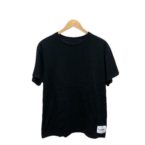 【中古】ジルサンダープラス JIL SANDER＋ Tシャツ 半袖 ロゴ ギリシャ製 コットン ワンポイント JPUU706530 L 黒 ブラック メンズ ジルサンダープラス JIL SANDER＋ Tシャツ 半袖 ロゴ ギリシャ製