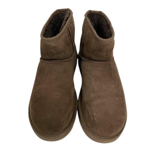アグ UGG ムートンブーツ クラシックミニ ワンポイントロゴ 25.0 茶