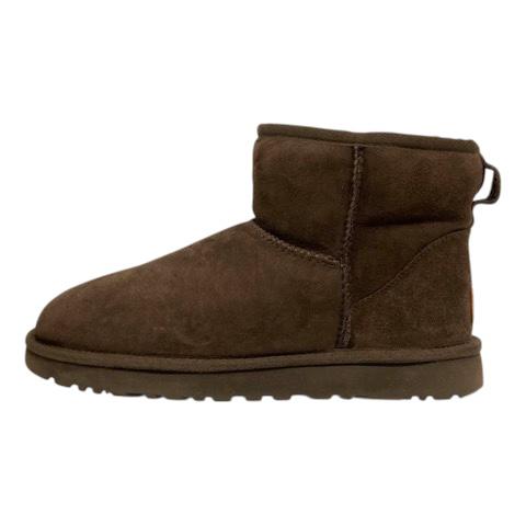 アグ UGG ムートンブーツ クラシックミニ ワンポイントロゴ 25.0 茶