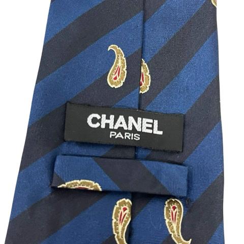 CHANEL（シャネル） ネクタイ レギュラータイ 総柄 ストライプ