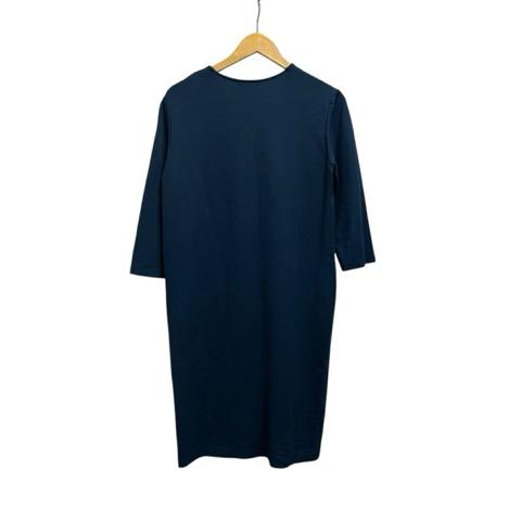 ユニクロ（UNIQLO） ロングワンピース 半袖 Vネック 無地 291-187076 L