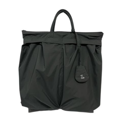 【中古】ナノユニバース nano universe エヌジェークラブ NJ/CLUB SML別注 ヘルメットバッグ ハンドバッグ 無地 グレー メンズ NANO universe（ナノ・ユニバース） エヌジェークラブ NJ/CLUB SML別注