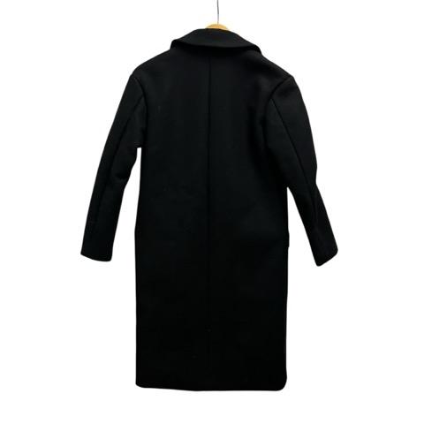 Theory セオリー チェスターコート カシミヤ混 黒 P theory（セオリー） チェスターコート 長袖 無地 ウール混 カシミヤ混