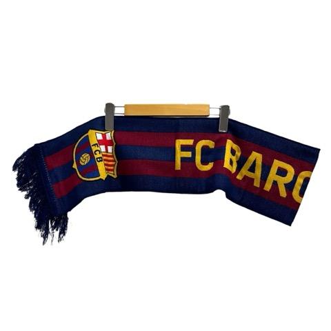 FCバルセロナ サッカー マフラー ボーダー フリンジ 青 ブルー 赤