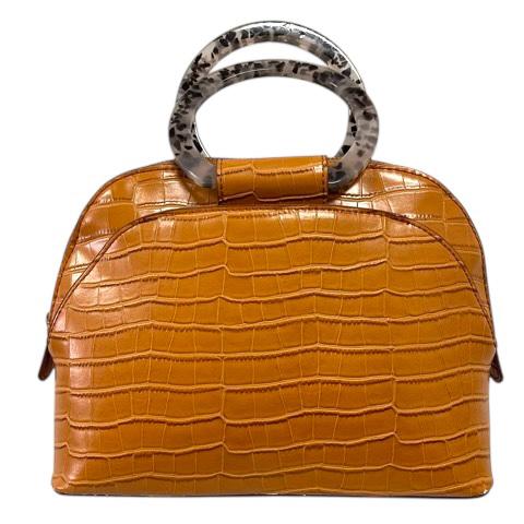 ZARA（ザラ） ハンドバッグ クロコダイル型押し フェイクレザー