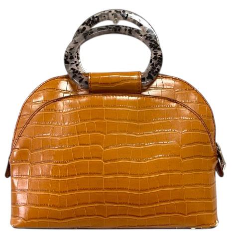 ZARA（ザラ） ハンドバッグ クロコダイル型押し フェイクレザー